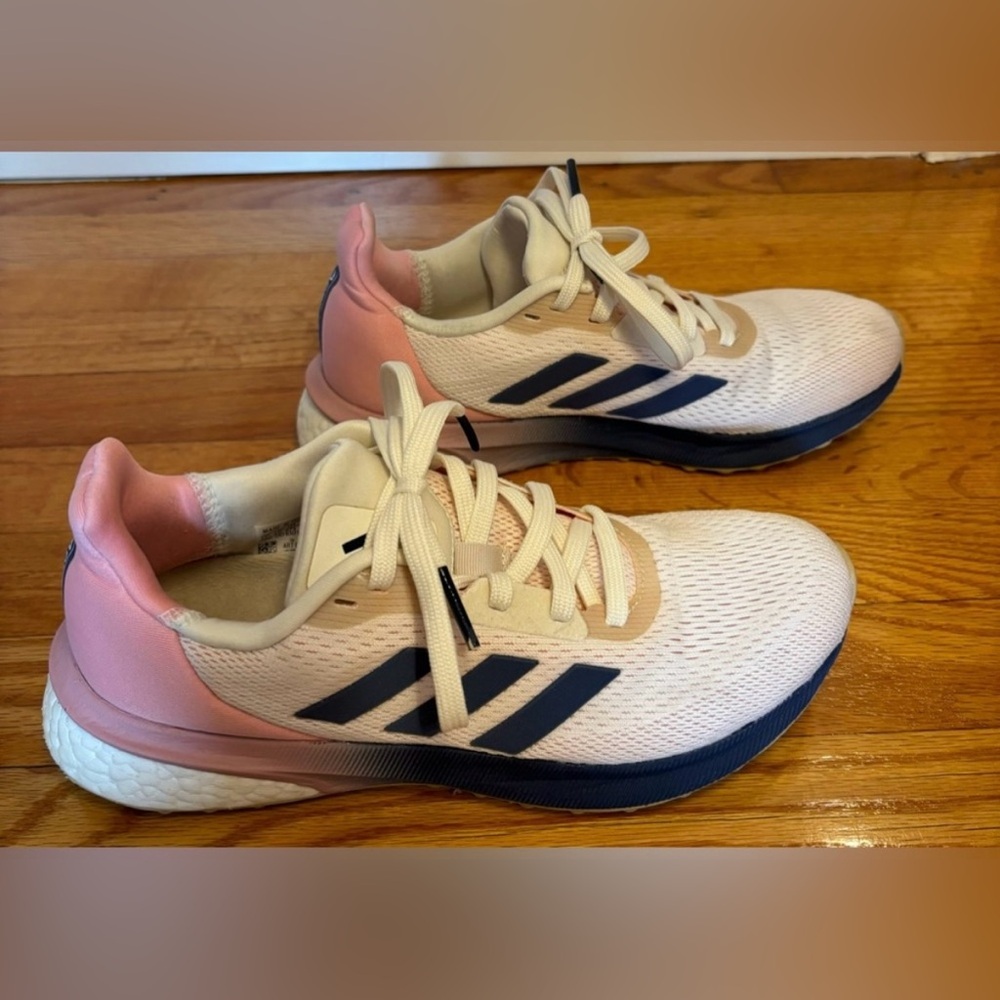 Adidas Women's Pink and Cream Running Shoes